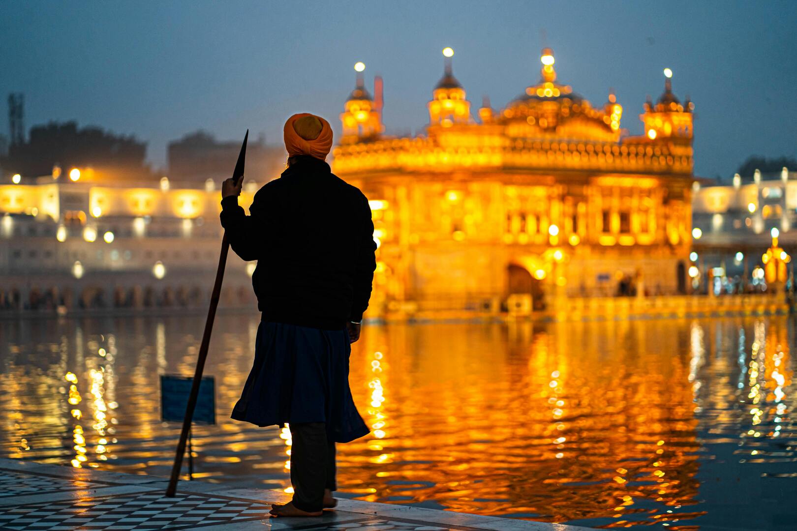 Golden Temple Harmandir Sahib reflecting in sacred pool